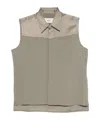 Ami Alexandre Mattiussi Ami Paris Buttoned Sleeveless Shirt In Gray