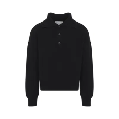 Ami Alexandre Mattiussi Ami Paris Button-up Sweater In Black