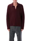 Ami Alexandre Mattiussi Ami Paris Cable Knit Polo In Animal Print