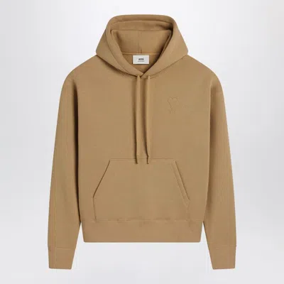 Ami Alexandre Mattiussi Ami Paris Camel Ami De Coeur Hoodie Men In Multi