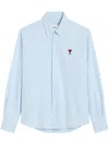 Ami Alexandre Mattiussi Ami Paris Camicia Con Logo In Blue