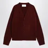 Ami Alexandre Mattiussi Ami Paris Cardigan Ami De Coeur Cherry Color In Wool And Cashmere Men In Red