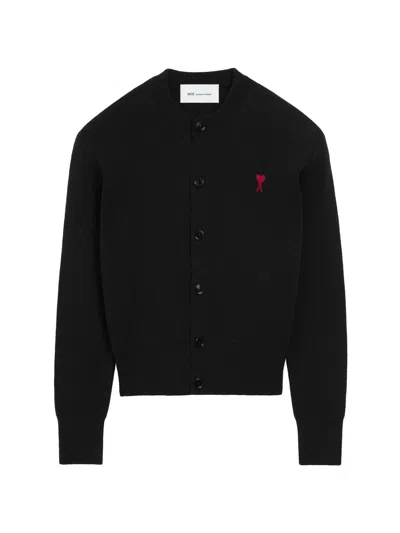 Ami Alexandre Mattiussi Ami Paris Cardigan In Black