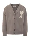 Ami Alexandre Mattiussi Ami Paris Cardigan In Grey