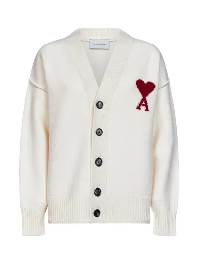 Ami Alexandre Mattiussi Ami Paris Cardigan In Neutral