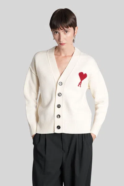 Ami Alexandre Mattiussi Ami Paris Cardigan In Neutral