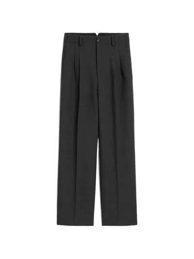 Ami Alexandre Mattiussi Ami Paris Carrot High-waisted Trousers With 2 Pleats In Gray