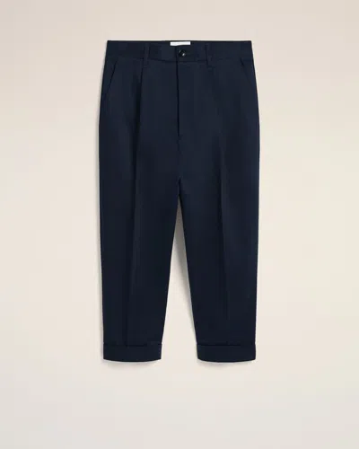 Ami Alexandre Mattiussi Ami Paris Carrot Oversized Trousers In Navyblue