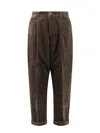 Ami Alexandre Mattiussi Ami Paris Grey Corduroy Wide-leg Trousers Ami Paris