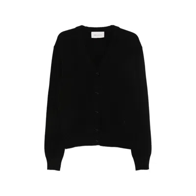 Ami Alexandre Mattiussi Ami Paris Cashmere Wool Blend Cardigan In Black