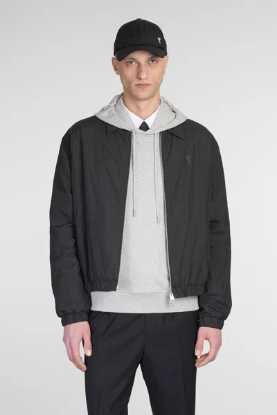 Ami Alexandre Mattiussi Ami Paris Bomber Jacket In Black