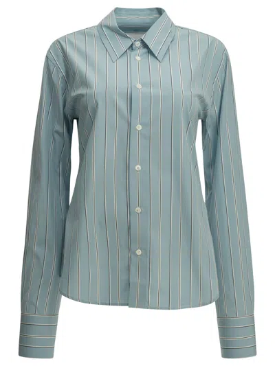 Ami Alexandre Mattiussi Ami Paris Casual Shirt With Logo In Blue