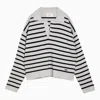 AMI ALEXANDRE MATTIUSSI AMI PARIS CHALK STRIPED SWEATER IN AND