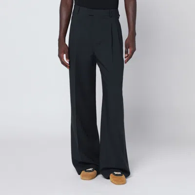 Ami Alexandre Mattiussi Charcoal Gray Wool Trousers In Green