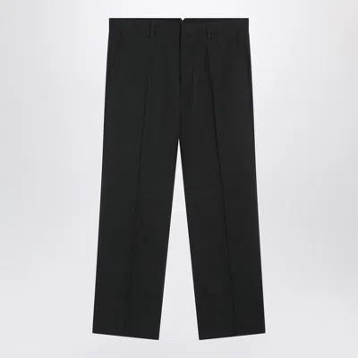 AMI ALEXANDRE MATTIUSSI AMI PARIS  CHARCOAL GREY WOOL TROUSERS