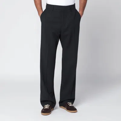 Ami Alexandre Mattiussi Charcoal Grey Wool Trousers In Gray