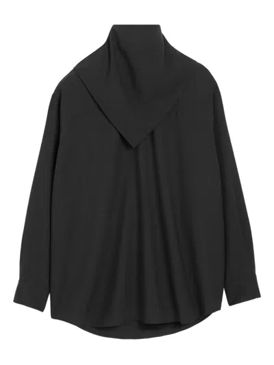 Ami Alexandre Mattiussi Ami Paris Charcoal Wool Top In Black