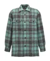 Ami Alexandre Mattiussi Ami Paris Checked Buttoned-up Overshirt In Green