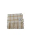 Ami Alexandre Mattiussi Ami Paris Checked Fringed Scarf In Gray