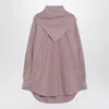 Ami Alexandre Mattiussi Ami Paris Cherry-coloured Striped Bandana Shirt In Animal Print
