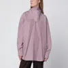 Ami Alexandre Mattiussi Cherry-coloured Striped Bandana Shirt In Purple