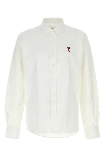 Ami Alexandre Mattiussi Ami Paris Classic Button-down Collar Shirt In White
