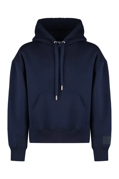 Ami Alexandre Mattiussi Ami Paris Classic Cotton Hoodie For Men In Blue