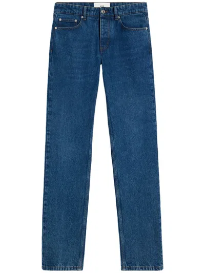 Ami Alexandre Mattiussi Ami Paris Classic Fit Cotton Jeans In Used Blue