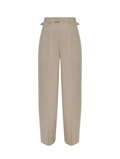 Ami Alexandre Mattiussi Ami Paris Classic High-waist Wool Trousers For Women In Gray