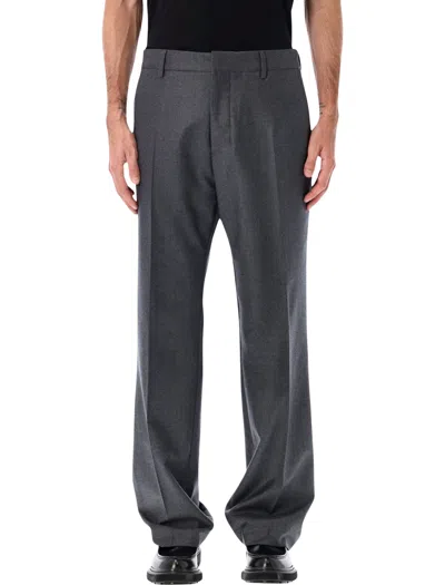 Ami Alexandre Mattiussi Ami Paris Classic Straight Leg Trousers Size 44 In Gray