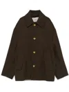 Ami Alexandre Mattiussi Ami Long Sleeved Straight Hem Jacket In Dark Coffee