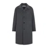 Ami Alexandre Mattiussi Single-breasted Wool Knee-length Coat In Gray