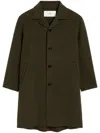 Ami Alexandre Mattiussi Ami Paris De Coeur Single-breasted Car Coat In Dark Coffee