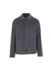 Ami Alexandre Mattiussi Grey Jacket With Classic Lapels And Button Closure In Wool Man In Gray