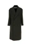 Ami Alexandre Mattiussi Double-breasted Virgin Wool Coat With Peak Lapels And Tailored Finish In Gray