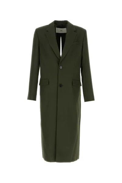 Ami Alexandre Mattiussi Ami Paris Coats In Green
