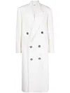 Ami Alexandre Mattiussi Oversize Double Breast Gabardine Coat In White