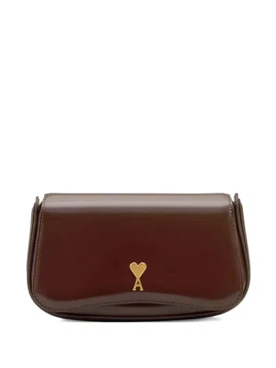 Ami Alexandre Mattiussi Ami Paris Compact Paris Paris Leather Crossbody Bag