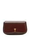 Ami Alexandre Mattiussi Ami Paris Paris Crossbody - Leather - Burgundy In Red