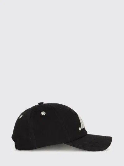 Ami Alexandre Mattiussi Ami Paris Contrast Logo Cotton Baseball Cap With Rigid Visor In Black