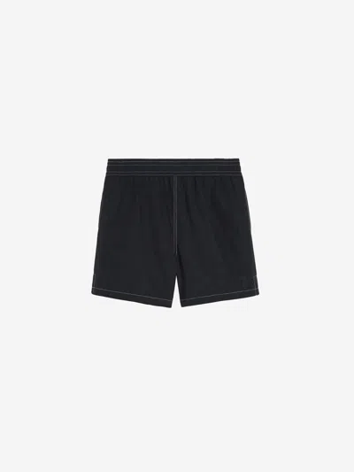 Ami Alexandre Mattiussi Ami Paris Contrast Technical Swimsuit In Black