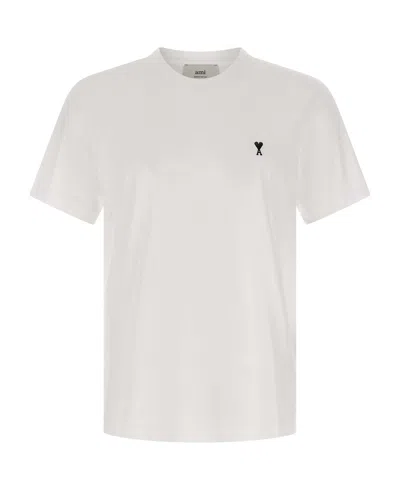 Ami Alexandre Mattiussi Ami Paris Tshirt Ami De Coeur White In Cotton