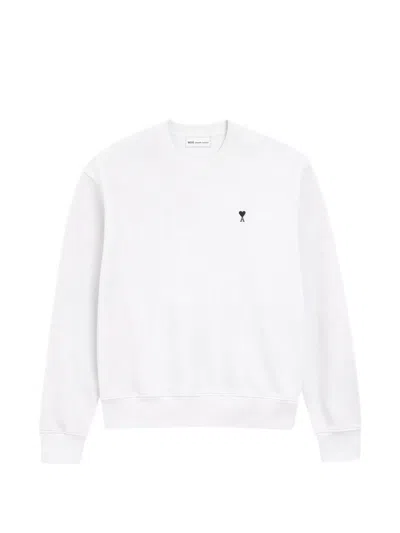 Ami Alexandre Mattiussi Ami Paris Contrasted Sweatshirt In White