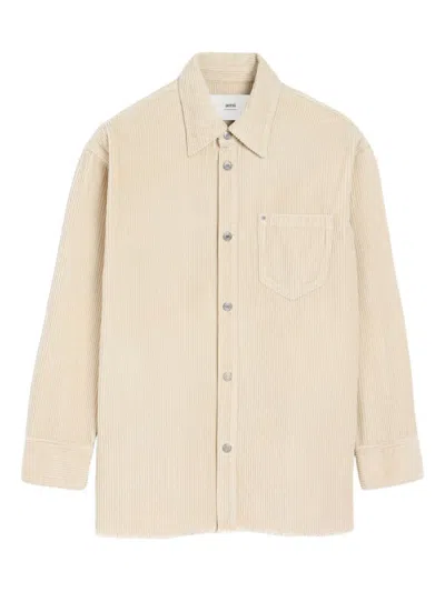 AMI ALEXANDRE MATTIUSSI AMI PARIS CORDUROY VELVET OVERSHIRT