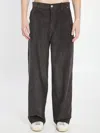 Ami Alexandre Mattiussi Ami Paris Grey Corduroy Wide-leg Trousers Ami Paris In Gray