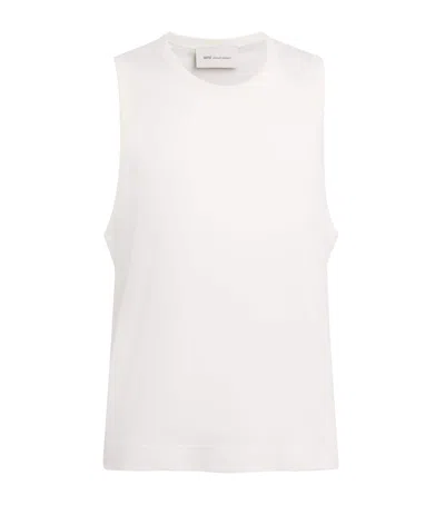 Ami Alexandre Mattiussi Ami Paris Cotton Ami De Coeur Tank Top In White