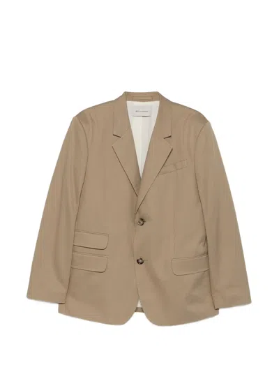 Ami Alexandre Mattiussi Ami Paris Cotton Breasted Jacket In Brown