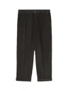 Ami Alexandre Mattiussi Ami Paris Cotton Carrot Oversized Trousers Anthracite In Black