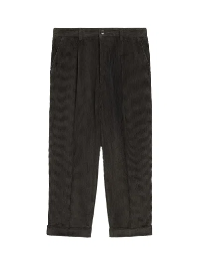 AMI ALEXANDRE MATTIUSSI AMI PARIS COTTON CARROT OVERSIZED TROUSERS ANTHRACITE