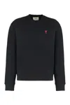 Ami Alexandre Mattiussi Ami Paris Cotton Crew-neck Sweatshirt In Black